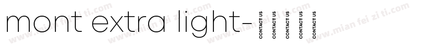 mont extra light字体转换